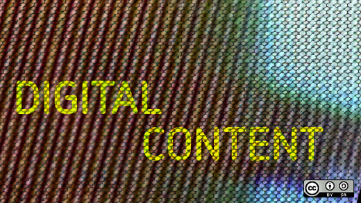 Graphic with the words "Digital Content"