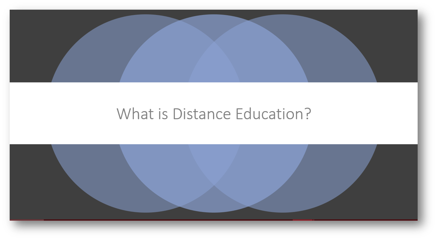 image reading "what is distance education?"