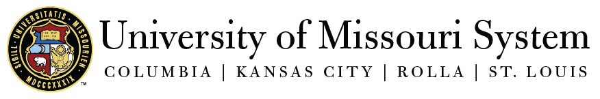 Official sign of University of Missouri System including Columbia, Kansas City, Rolla, and St. Louis.