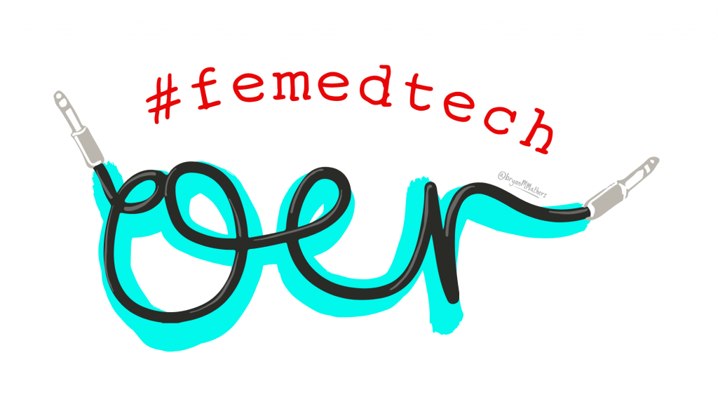 A drawing that reads #femedtech and 