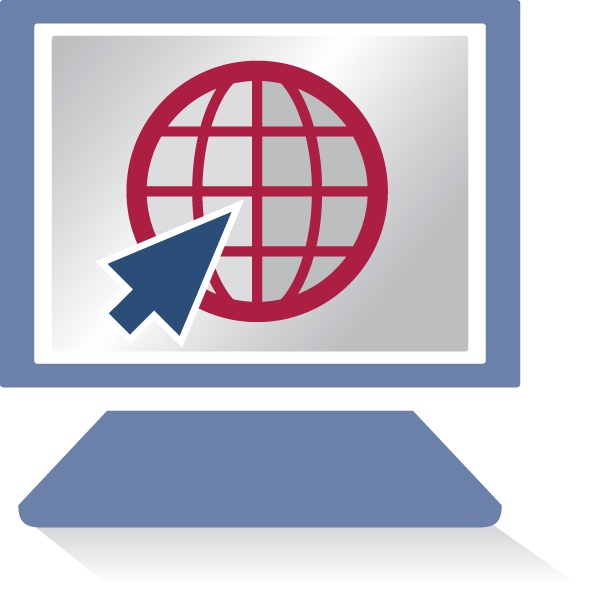 image with the world wide web symbol on a laptop