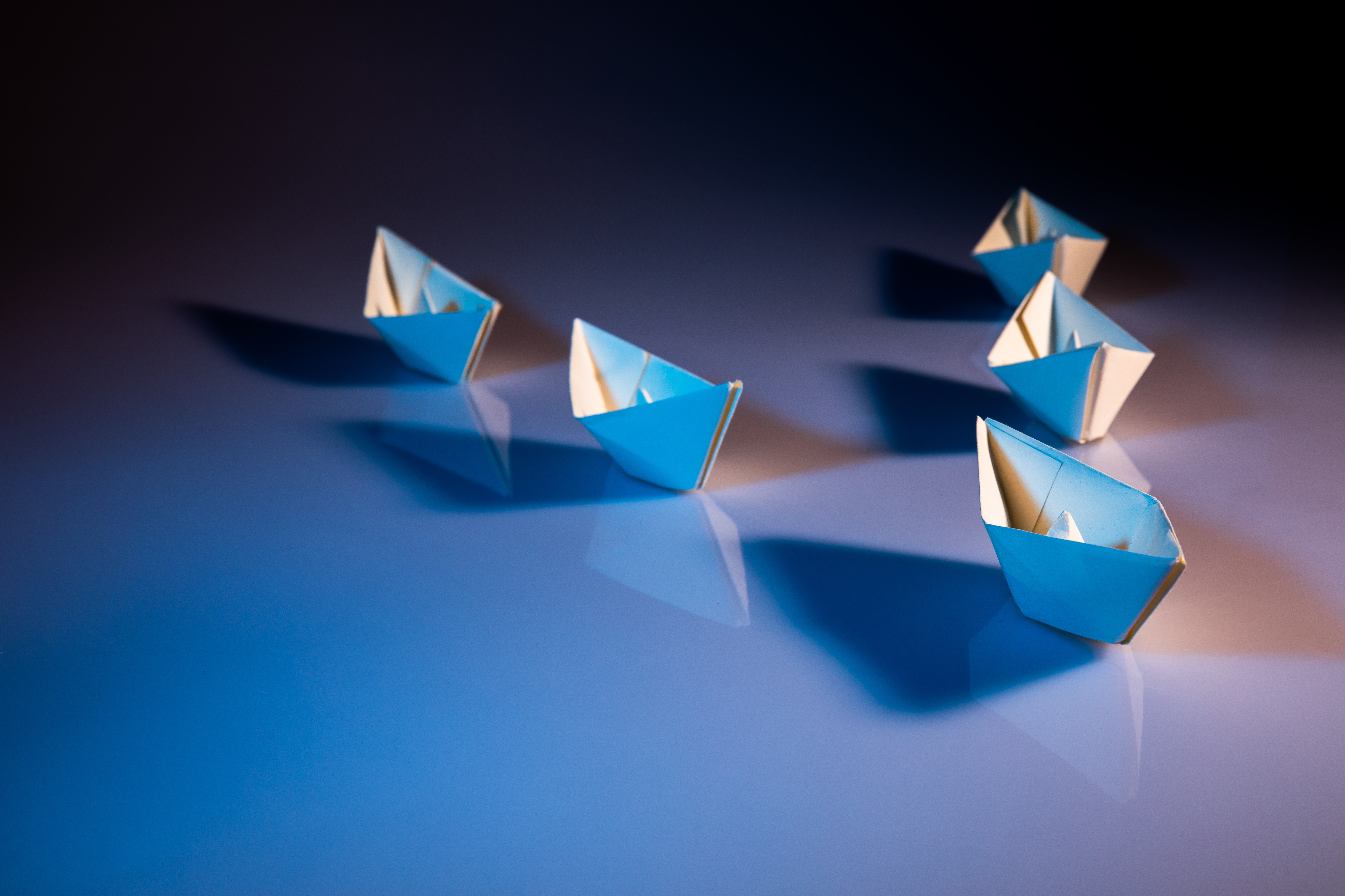 small paper boats
