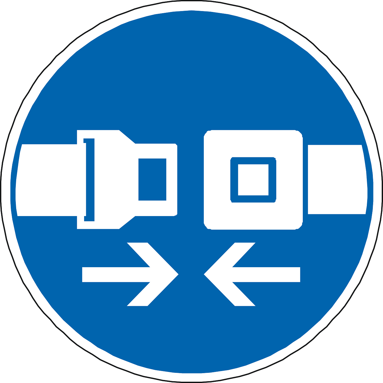 icon for fastening a seatbelt