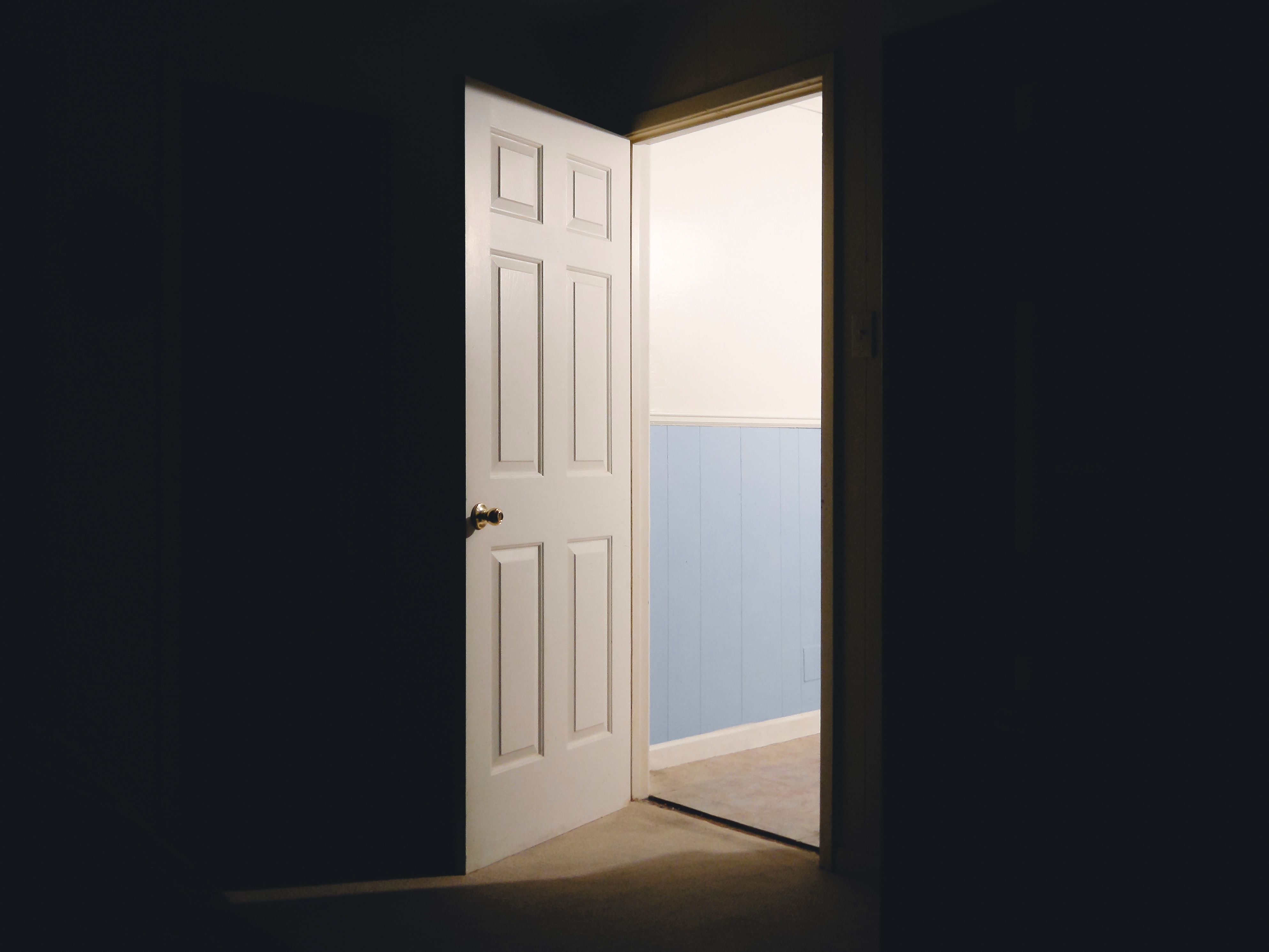 an open door