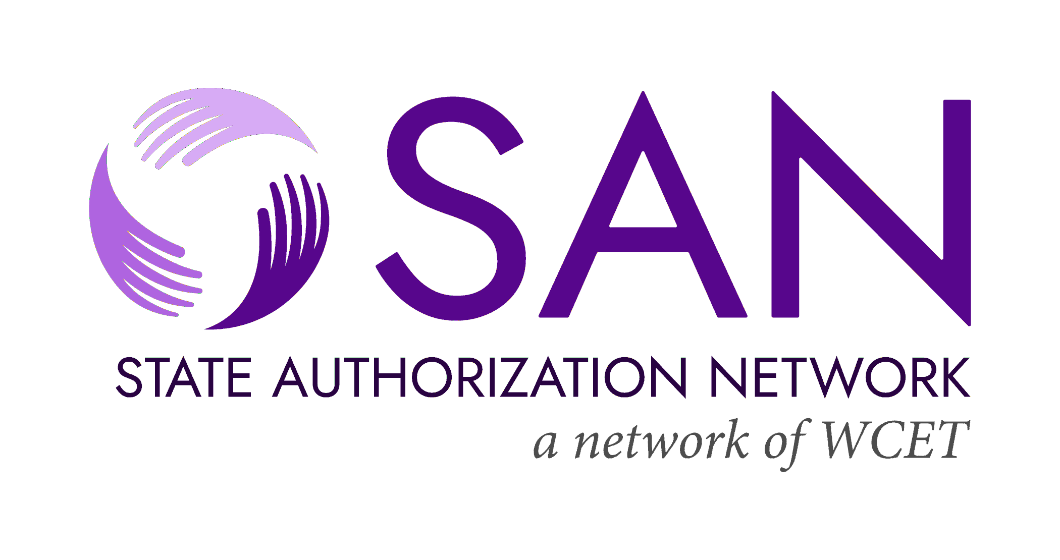 SAN logo: State Authorization Network, a network of WCET.
