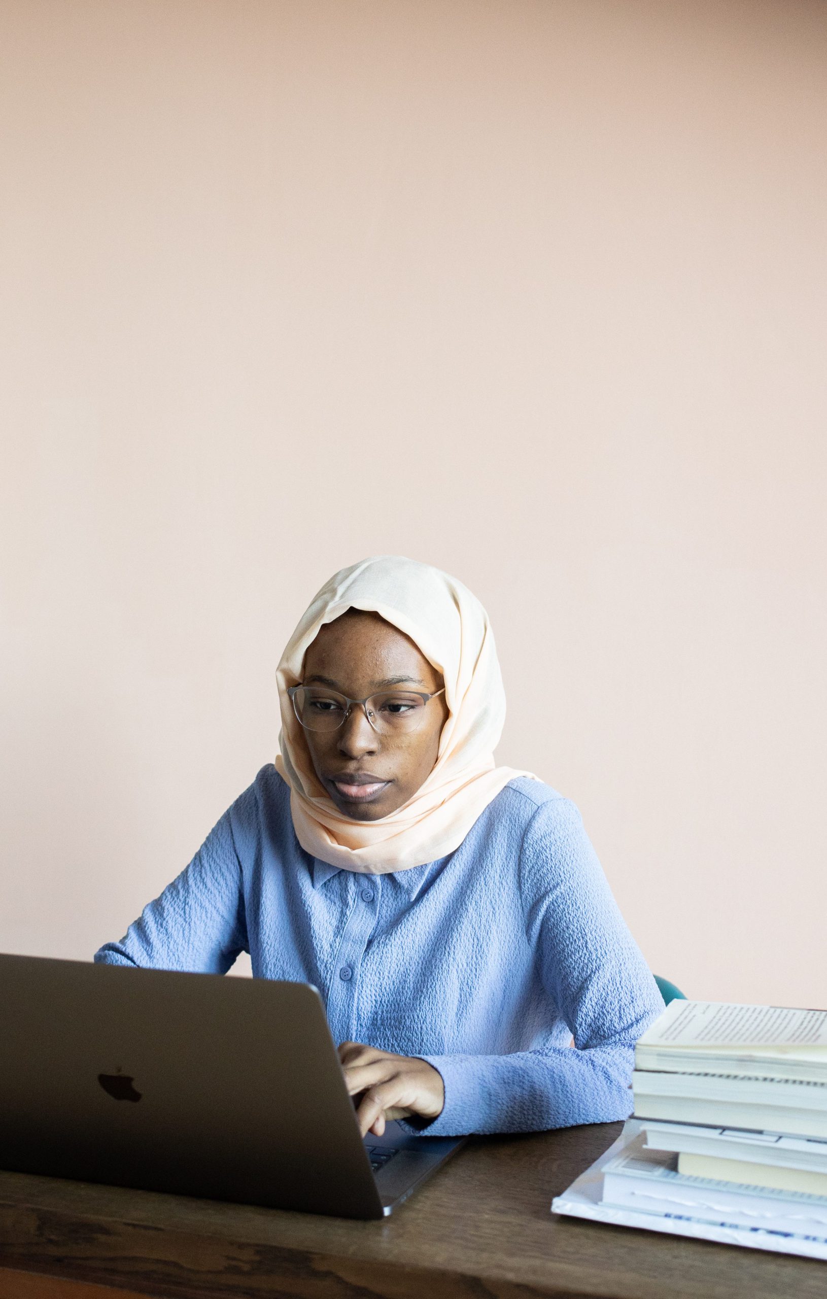 young woman working on a computer