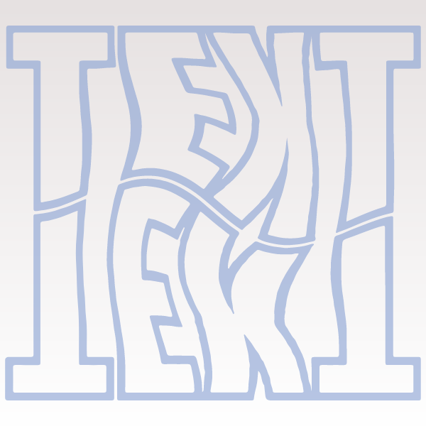 the word "TEXT" written in light blue on a light background, in distorted typography. Highlighting the importance of using a font and color that is easy to read for everyone.