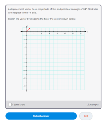 example assignment/question with digital version of graph paper 