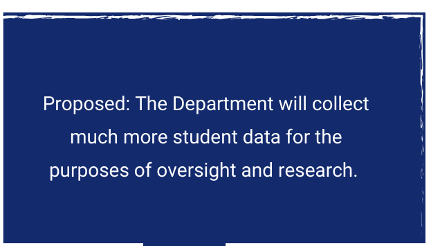 Proposed: The department will collect much more student data for the purposes of oversight and research