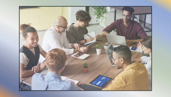 group of professional people working