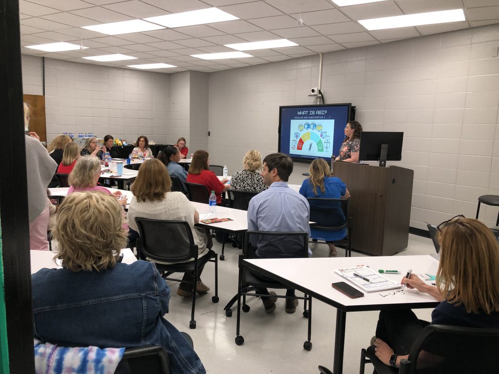 Christa Wilhite leading a faculty development session 