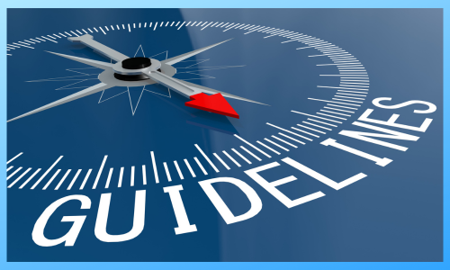 Image of A compass with the work Guidelines 