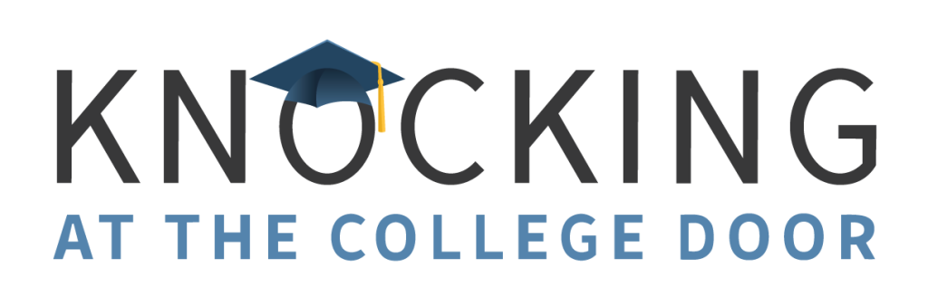 Knocking at the college door logo