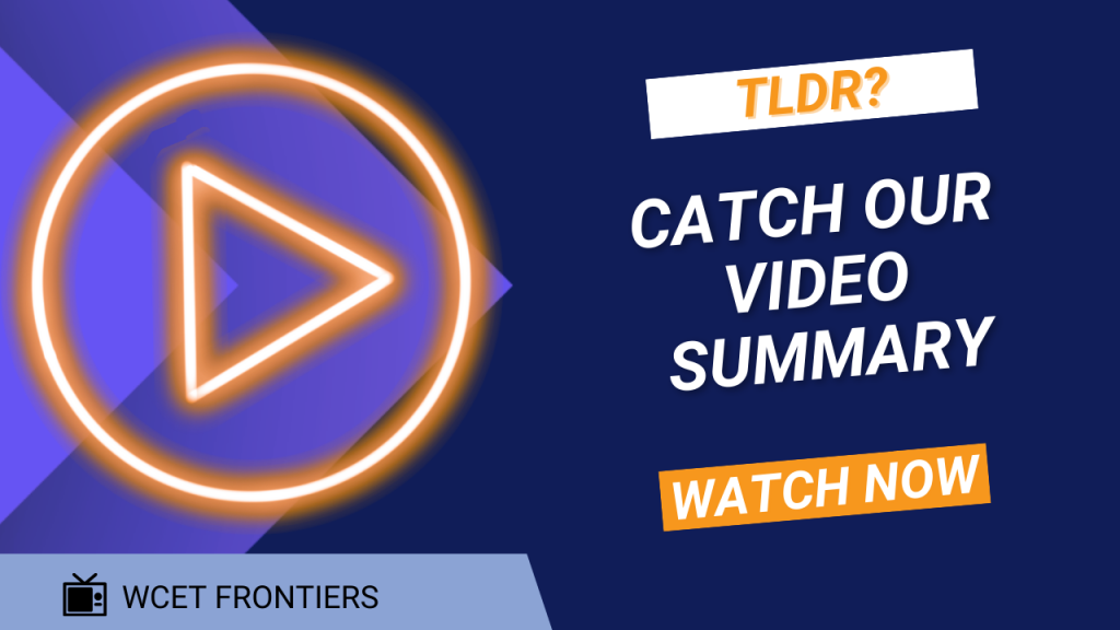 TLDR Catch our video summary Watch Now. WCET Frontiers. Link to video.