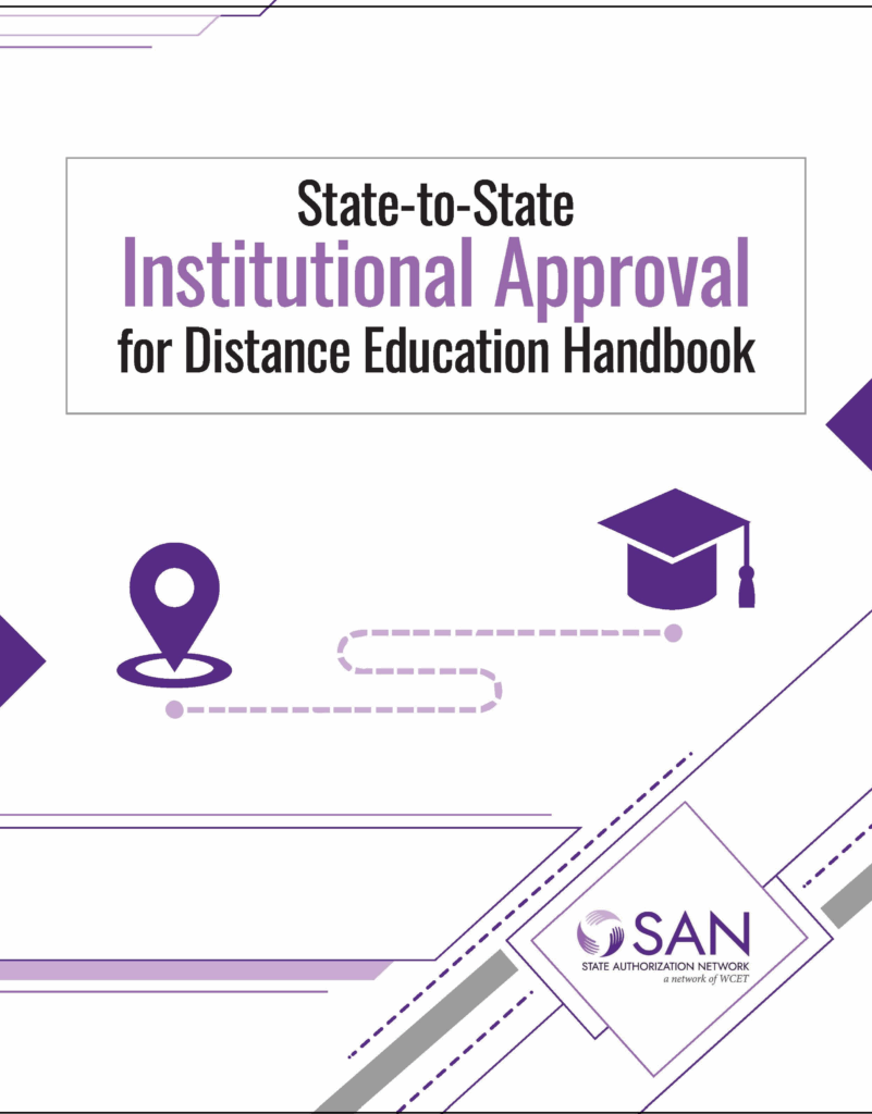 Cover of the State-to-State Institutional approval in the DE handbook.