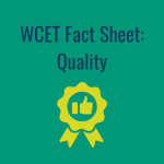 Cover art for WCET Fact Sheet: Quality in Digital Learning