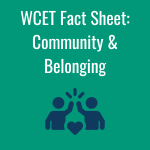 Cover art for WCET Fact Sheet: Community and Belonging in Online Education
