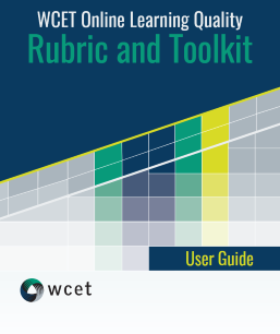 Cover of the WCET Rubric and Toolkit report with colorful gridlines